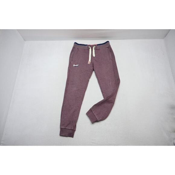 SuperDry Tapered Joggers Sweat Pants Marled Athletic Track Performance Sz Medium - Picture 1 of 14